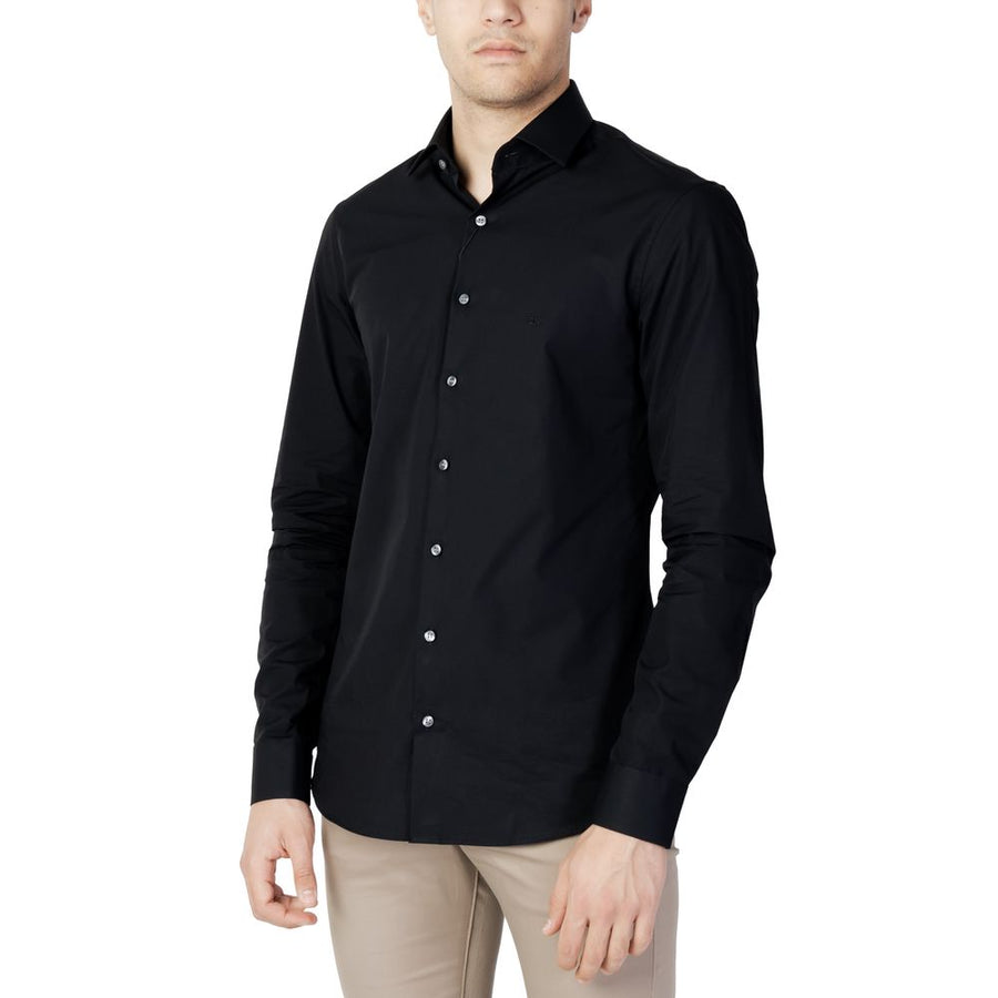 Black Cotton Dress Shirt