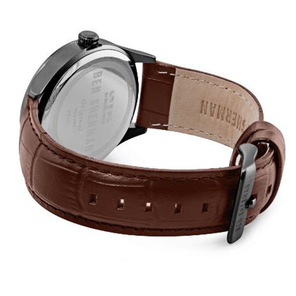 Brown Leather Dress Watch