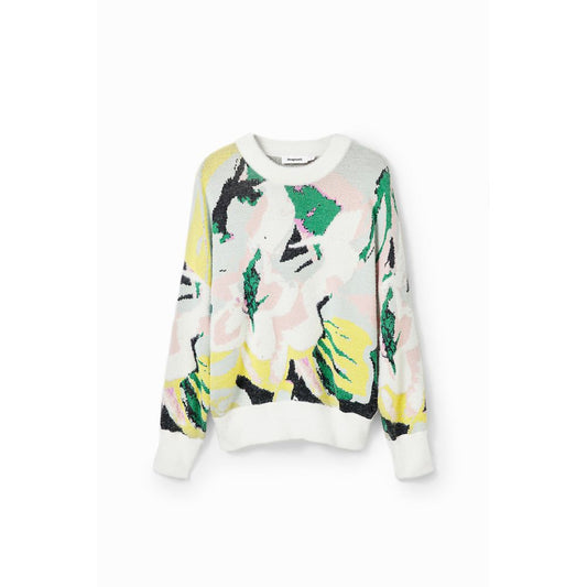 Cream Polyamide Sweatshirt