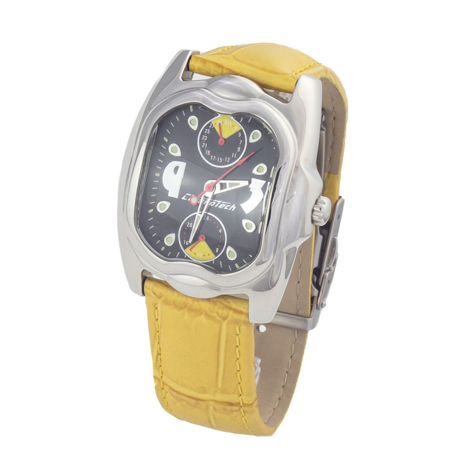 Yellow Leather Dress Watch
