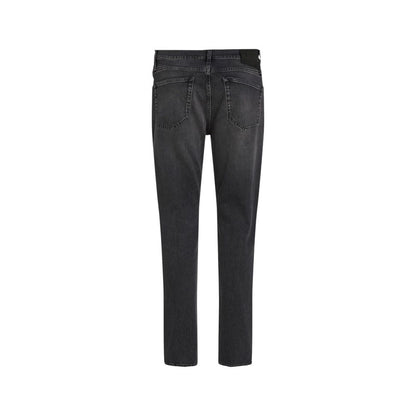 Black Cotton Skinny Jeans
