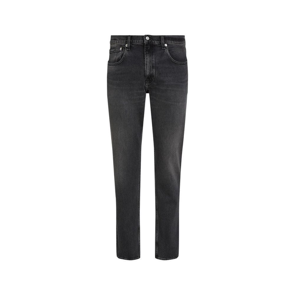 Black Cotton Skinny Jeans