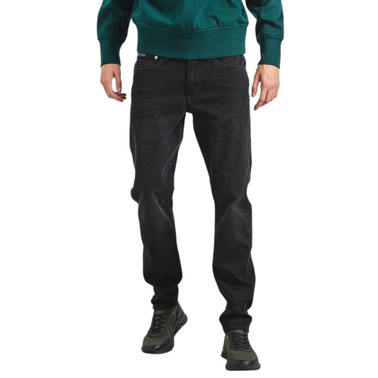 Black Cotton Slim Fit Jeans