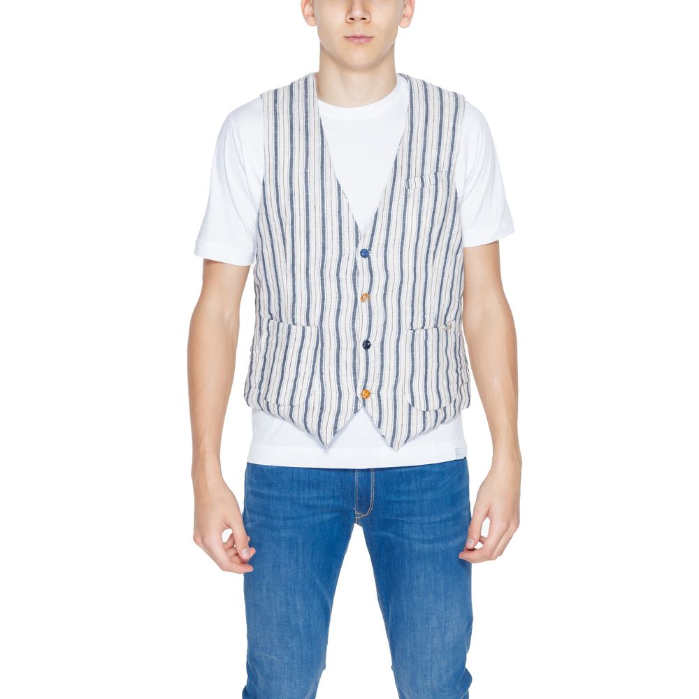 Beige Cotton Waistcoat