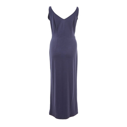 Blue Viscose Casual Dress