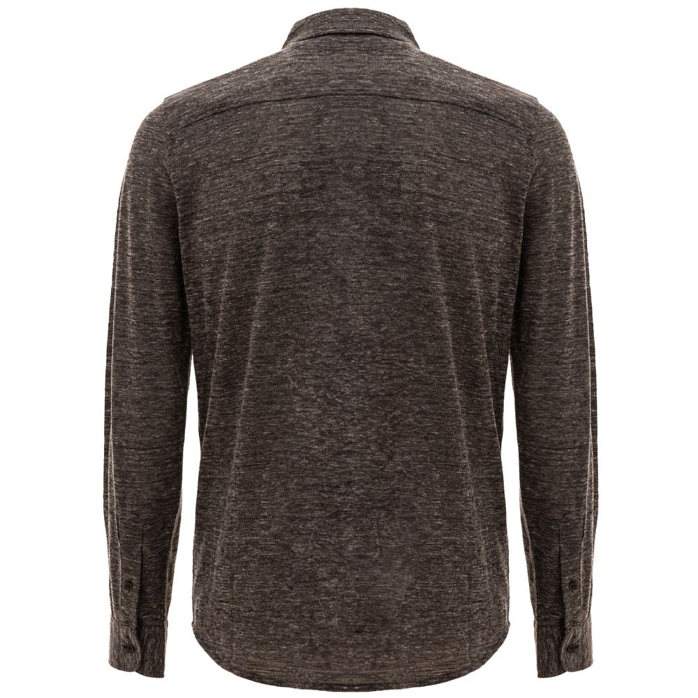 Gray Wool Dress Shirt
