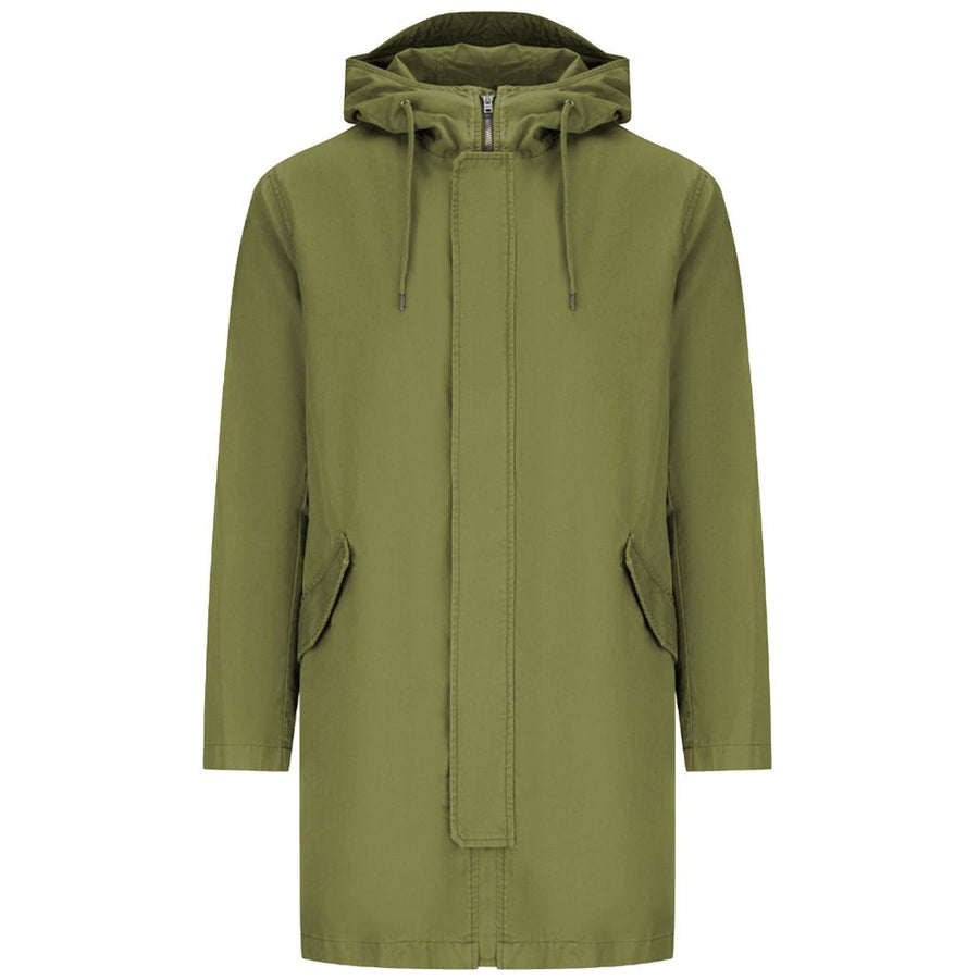 Green Cotton Men's Jacket