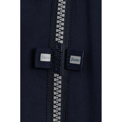 Blue Nylon Men Jacket