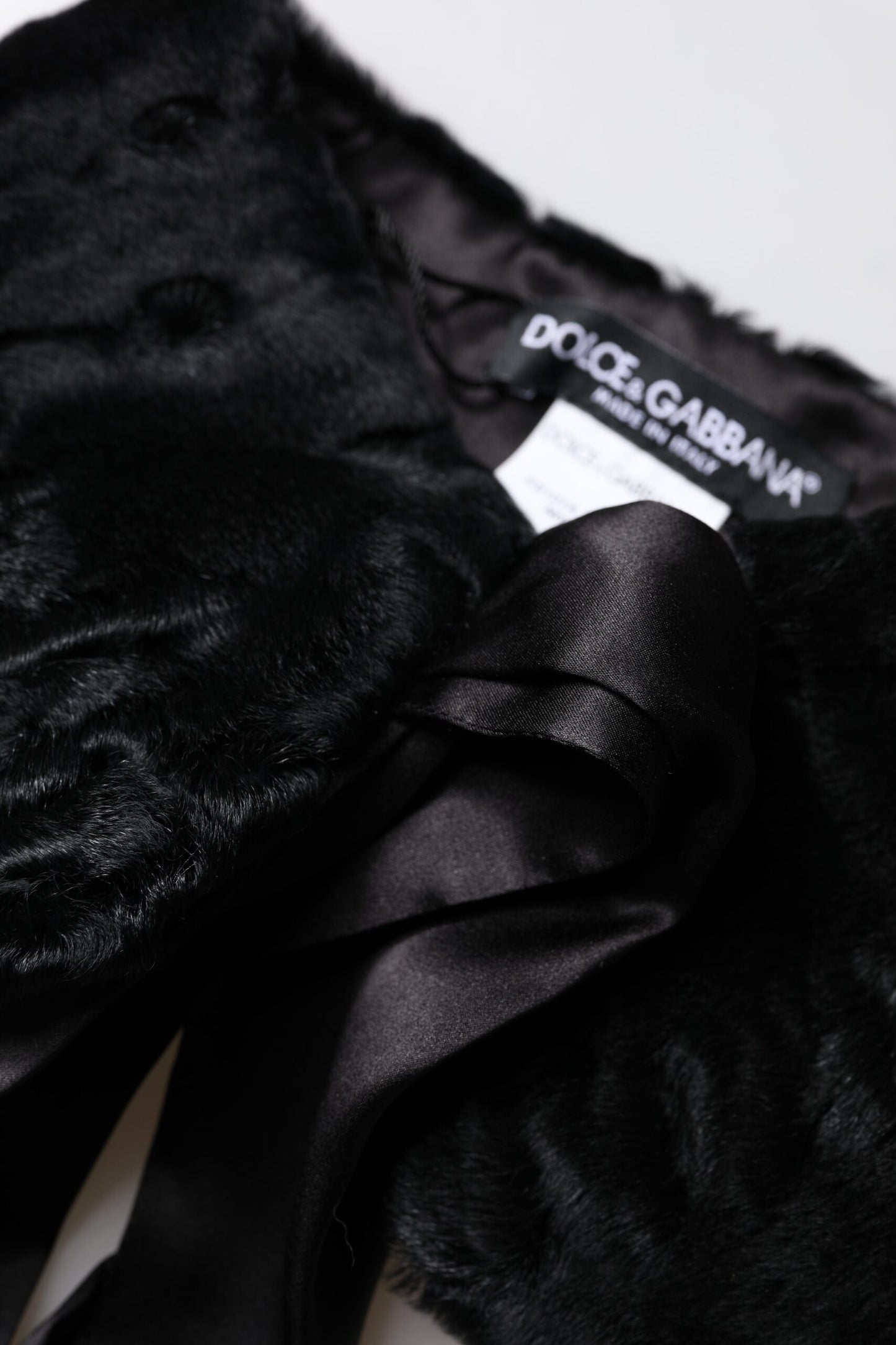 Black Lamb Fur Women Neck Warmer Winter Scarf