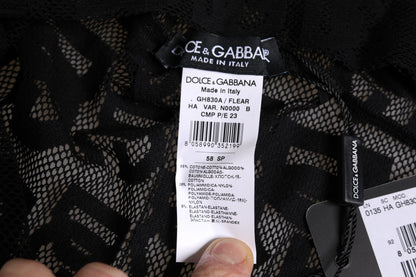 Black Logo Mesh Whole Head Wrap Hat