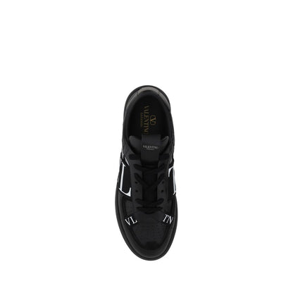 Black Leather VL7N Sneakers