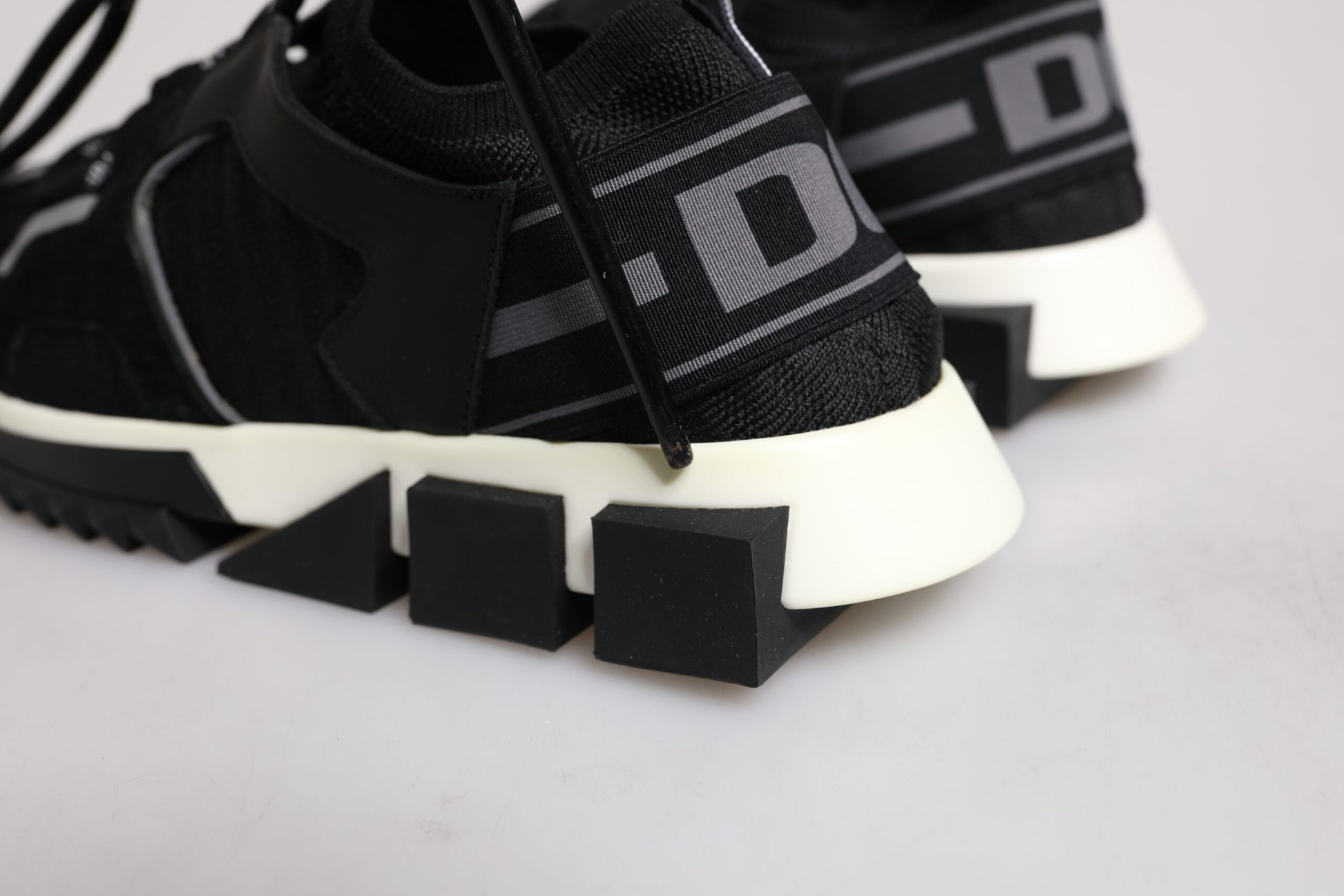 Black Mesh Sorrento Trekking Sneakers Shoes