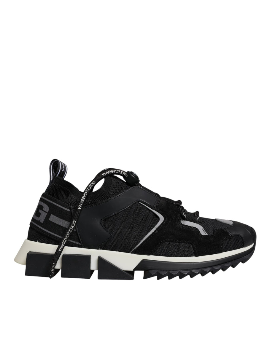 Black Mesh Sorrento Trekking Sneakers Shoes