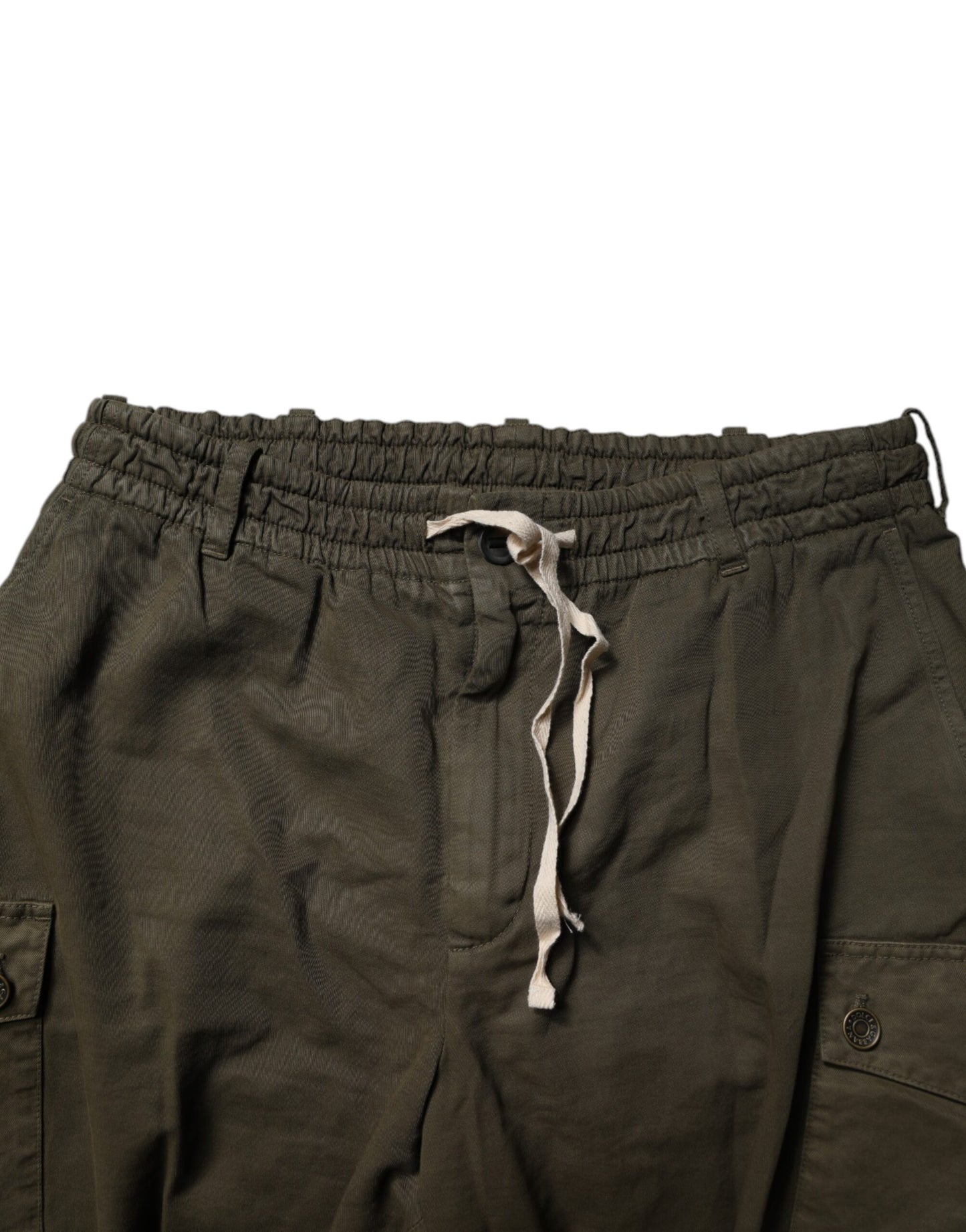 Brown Cotton Stretch Cargo Pants