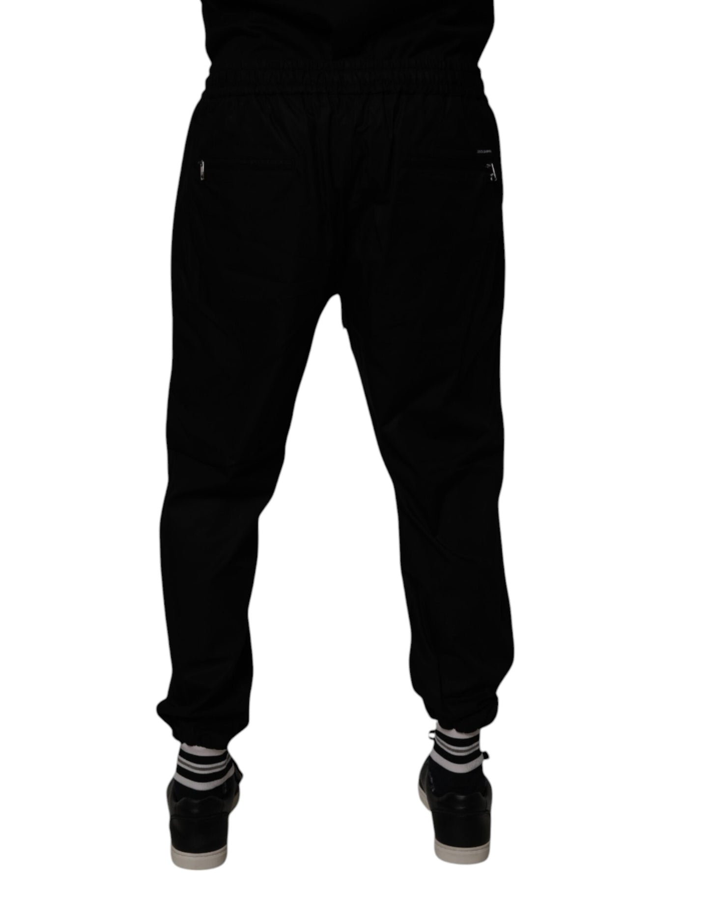 Black Cotton Men Jogger Sweatpants Pants