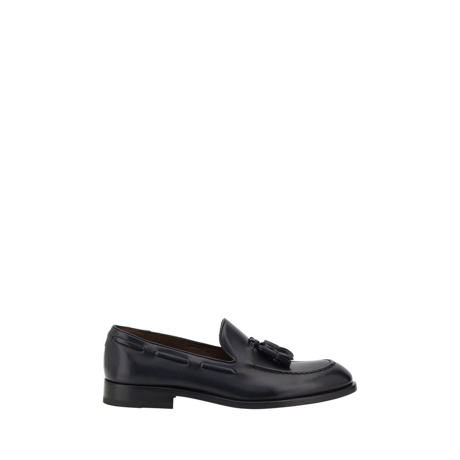 Black Calf Leather Bos Taurus Slip-On Loafers