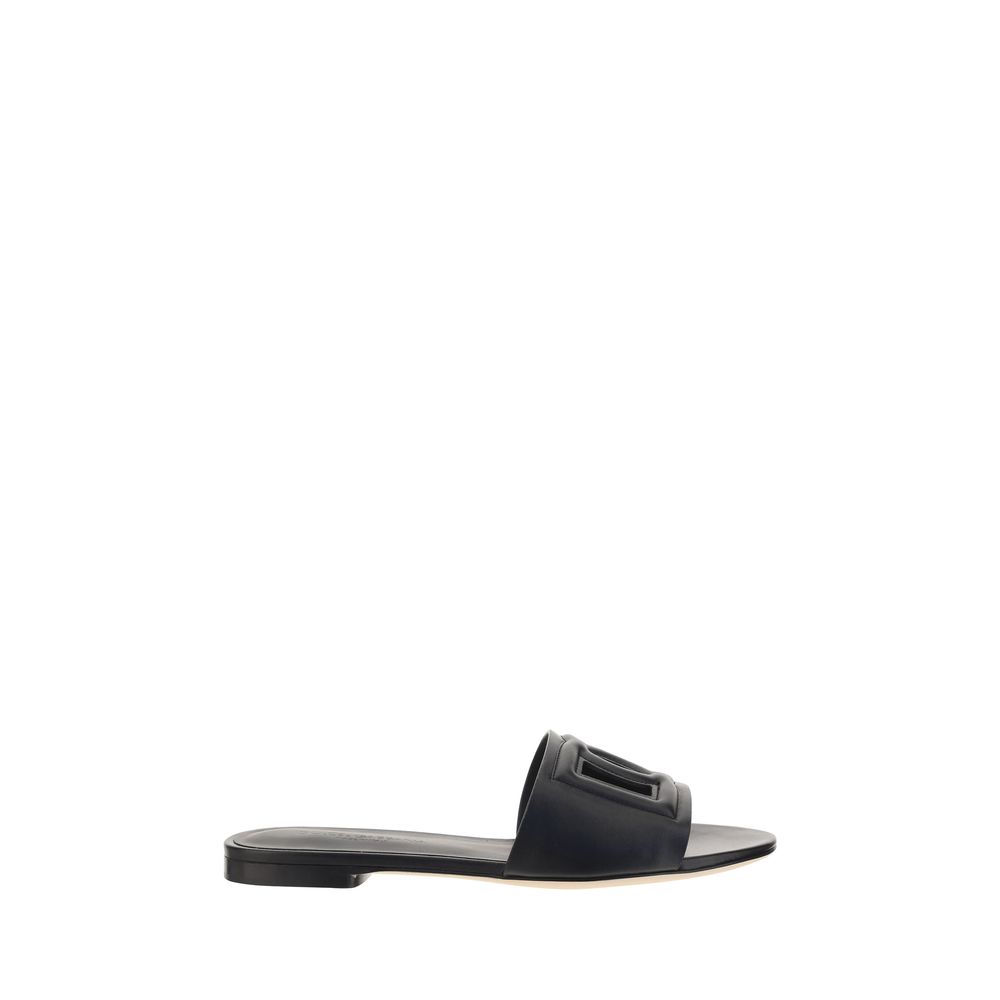 Black Calf Leather Bos Taurus Sandals