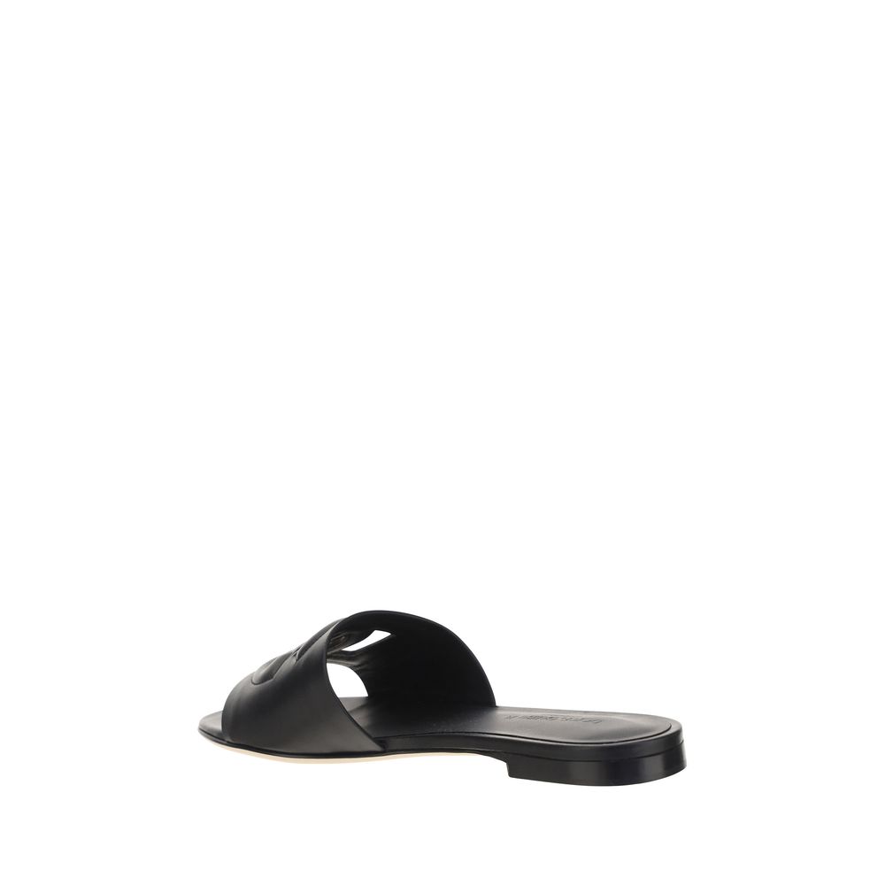 Black Calf Leather Bos Taurus Sandals