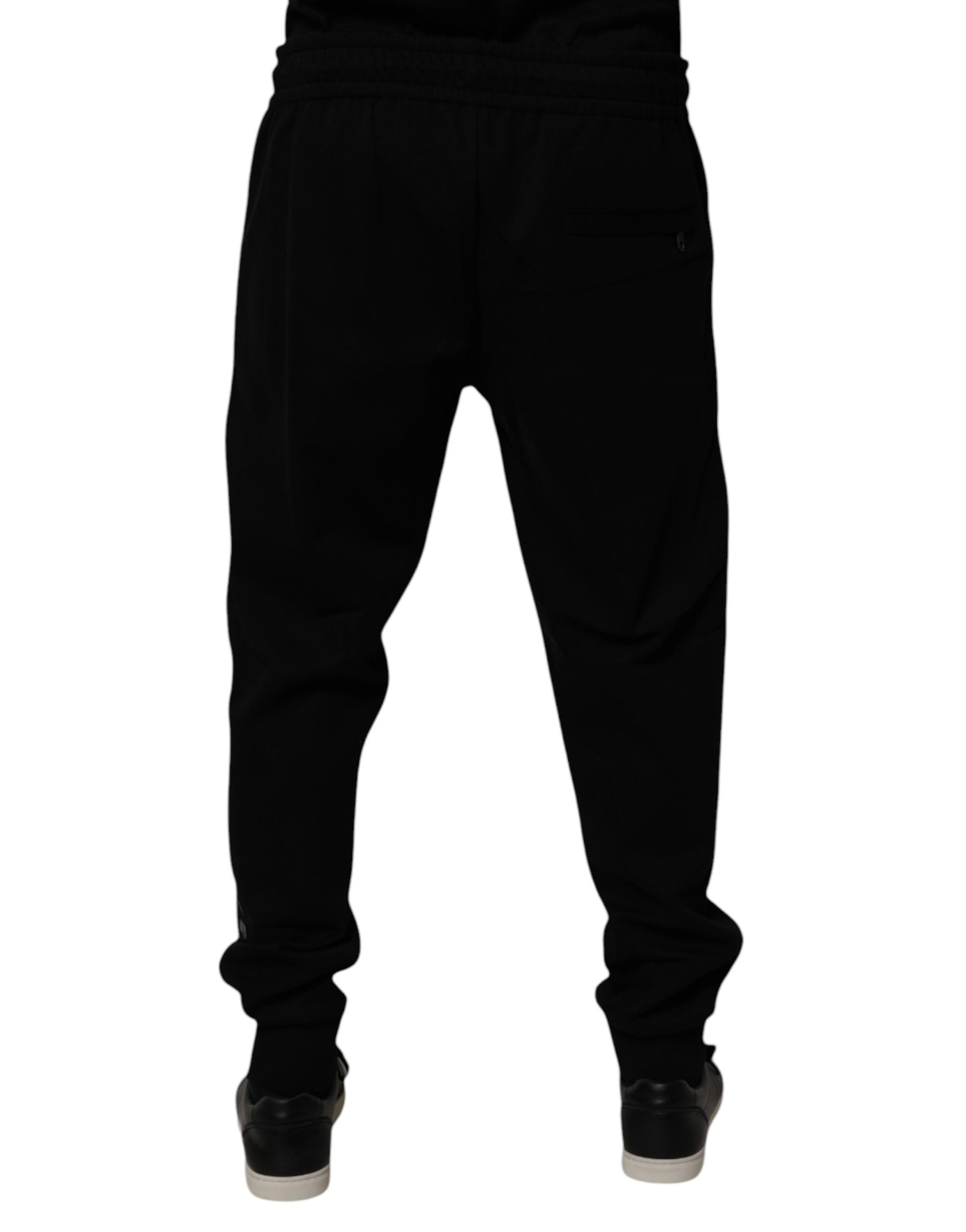 Black Cotton Blend Jogger Sweatpants Pants