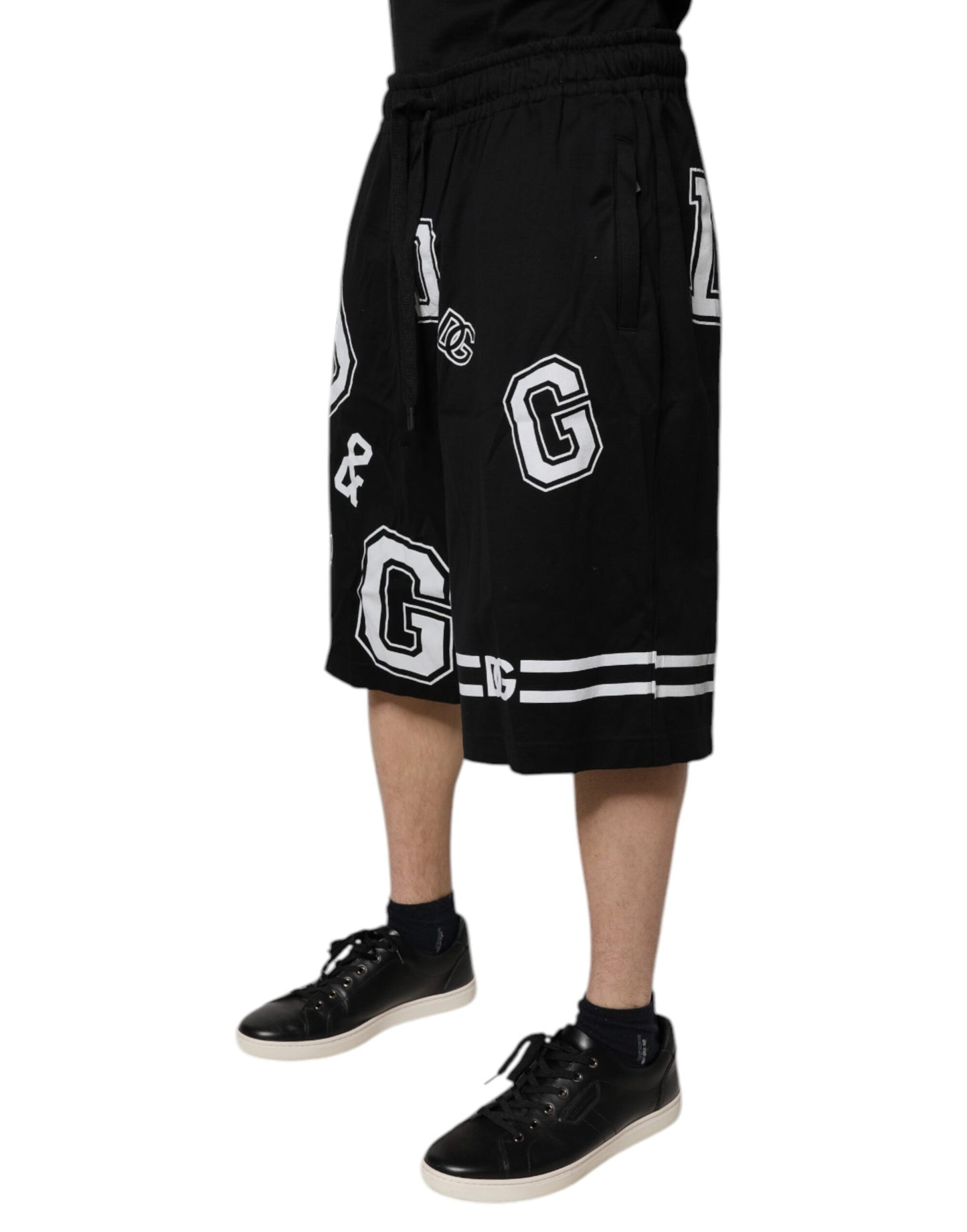 Black Logo Cotton Bermuda Sweatshorts Shorts
