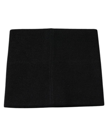 Black Cashmere DG Logo Square Handkerchief Scarf