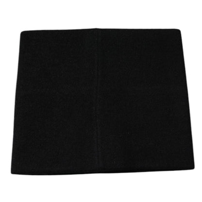 Black Cashmere DG Logo Square Handkerchief Scarf