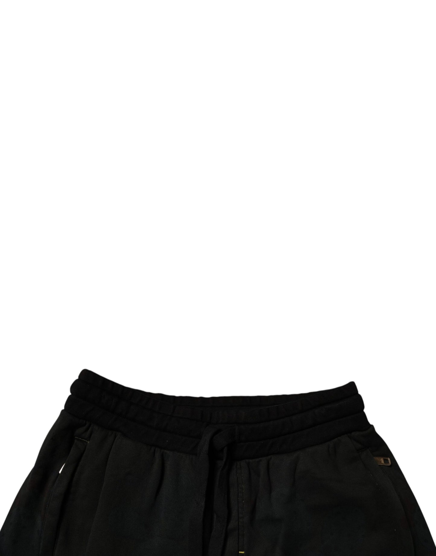 Black Cotton Sweatshorts Men Bermuda Shorts