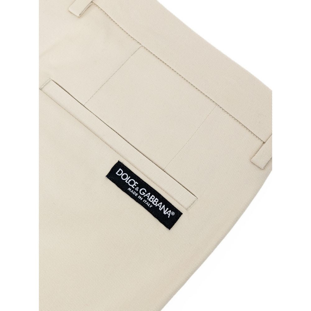 Beige Cotton Bermuda Shorts