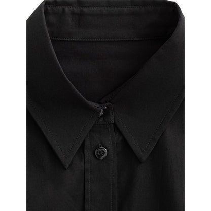Black Cotton Dress Shirt