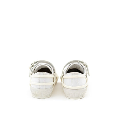 White Cotton Athletic Sneakers