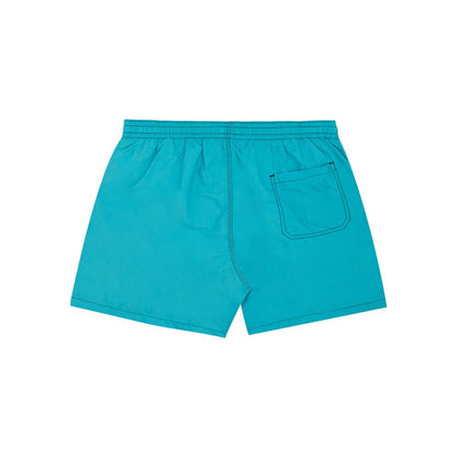 Turquoise Polyester Swim Shorts