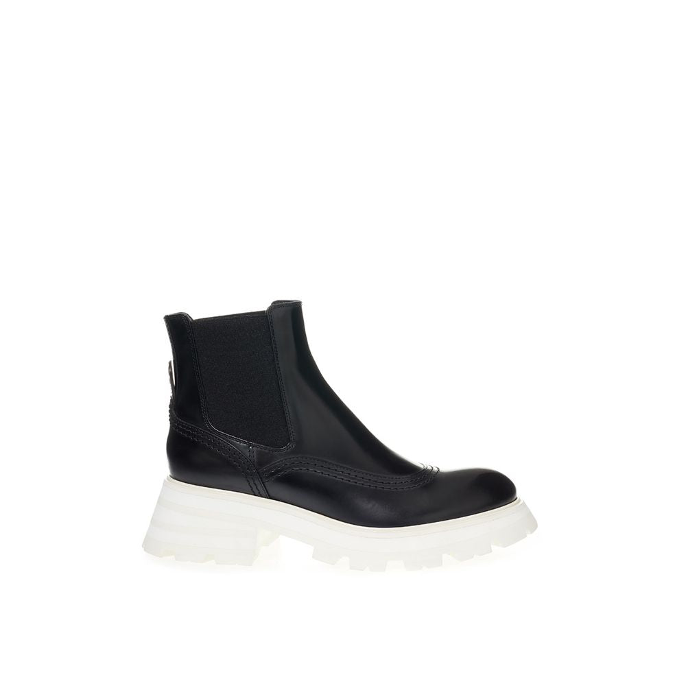 Black Leather Chelsea Boots