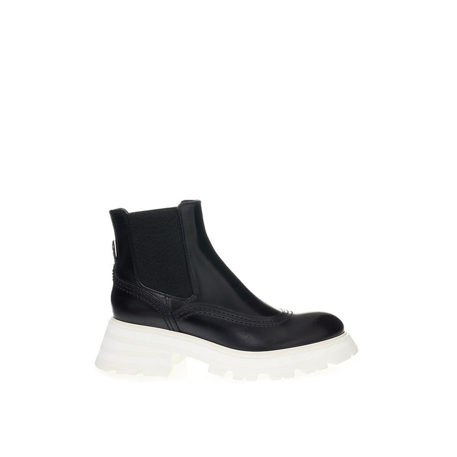 Black Leather Chelsea Boots