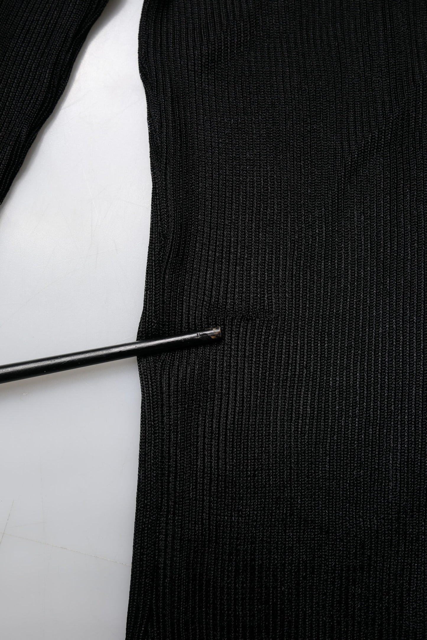 Black Knit Long Sleeves Turtleneck Slim Top