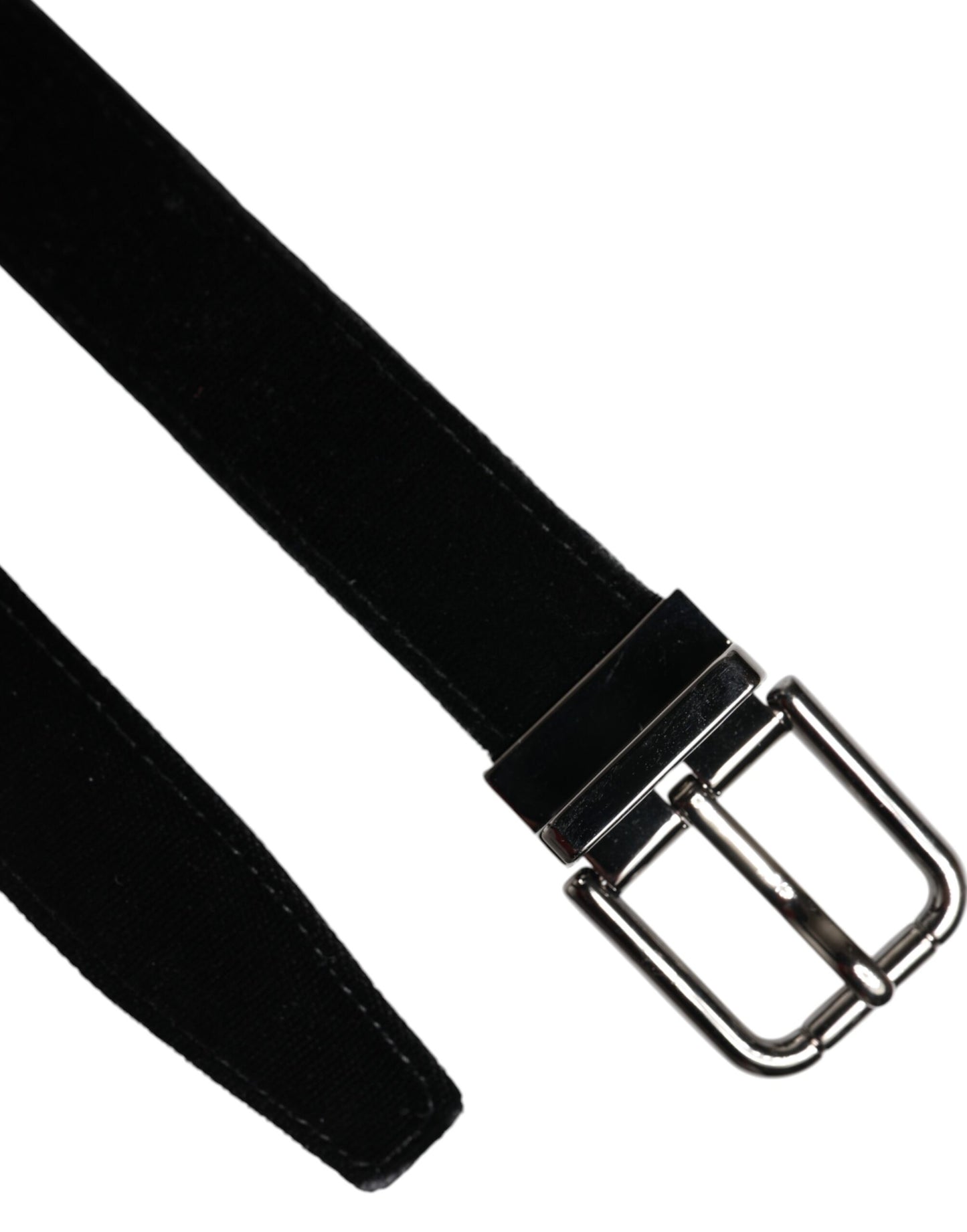 Black Leather Metal Buckle Classic Belt