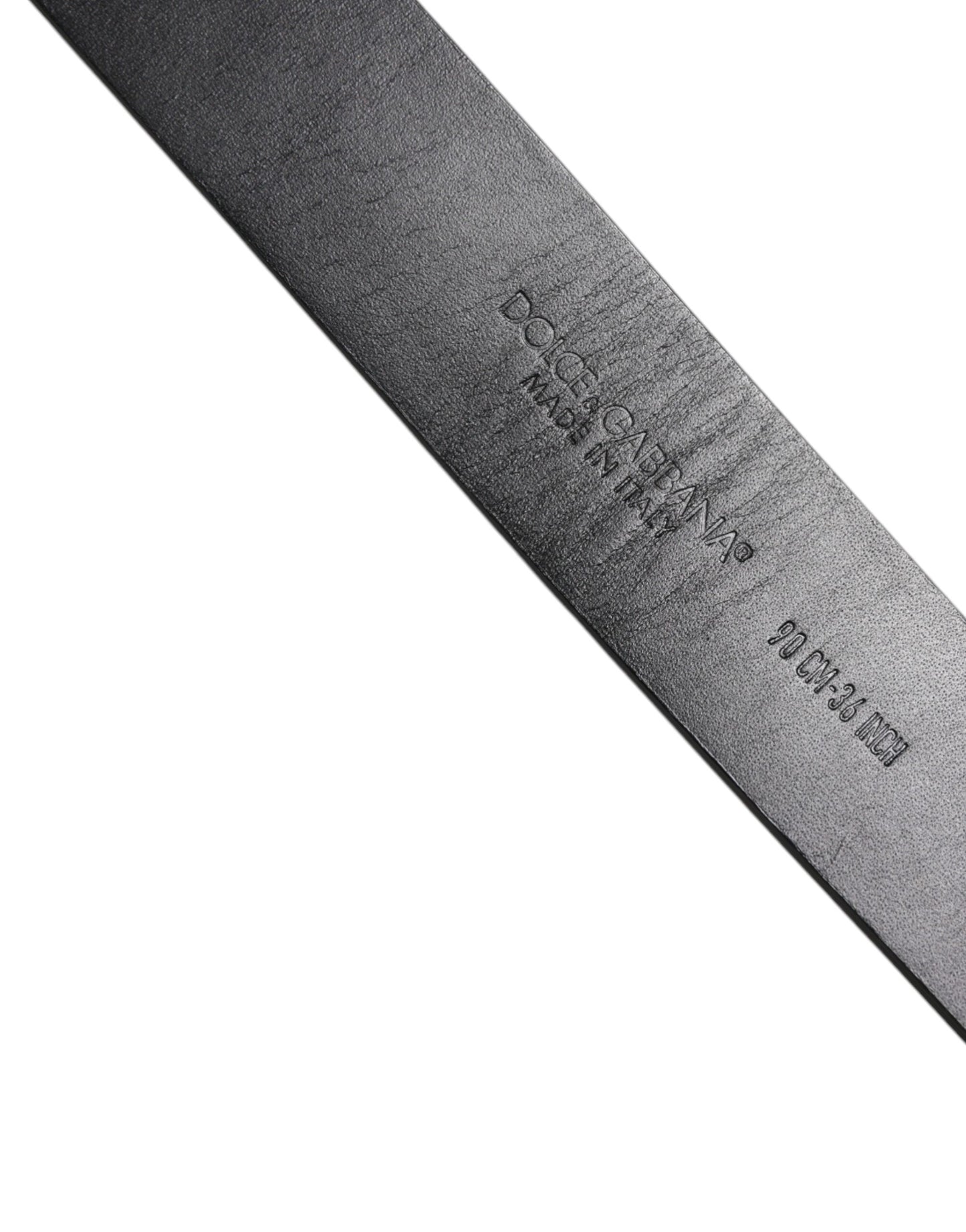 Black Leather Classic Metal Logo Buckle Belt