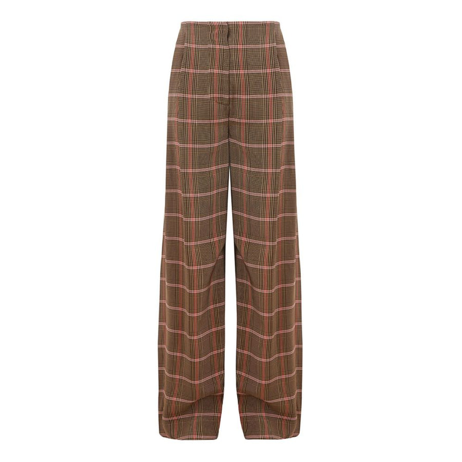 Elegant Brown Viscose Pants for Women