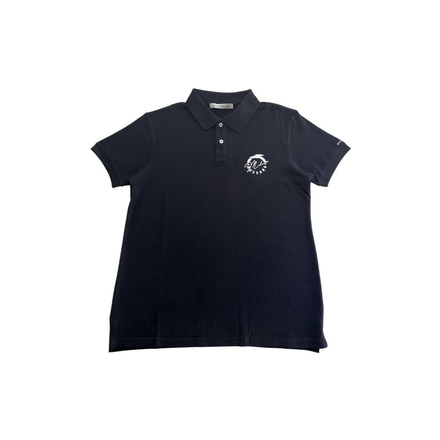 Black Cotton Polo Shirt