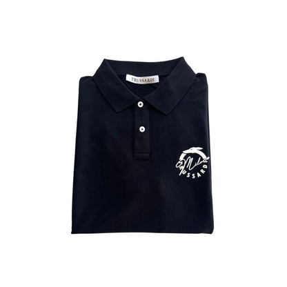 Black Cotton Polo Shirt