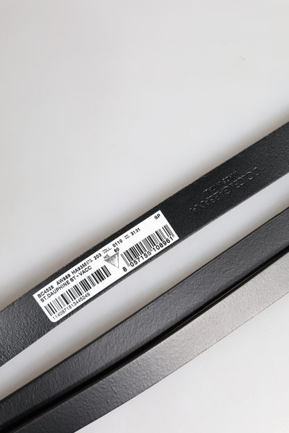 Black Leopard Classic Gold Metal Buckle Belt