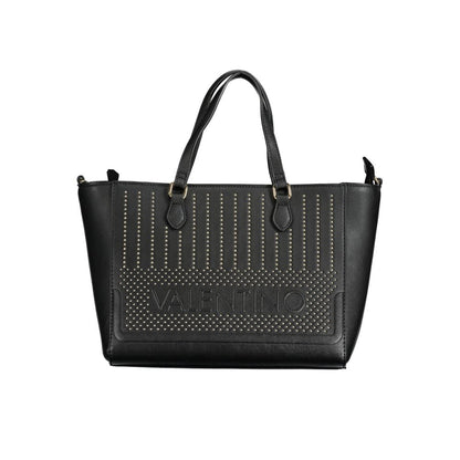Black Polyurethane Women Handbag