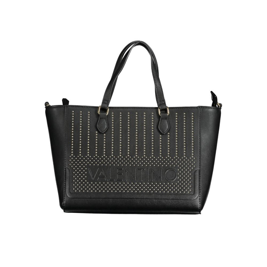 Black Polyurethane Women Handbag