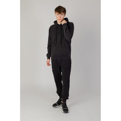 Black Cotton Hoodie