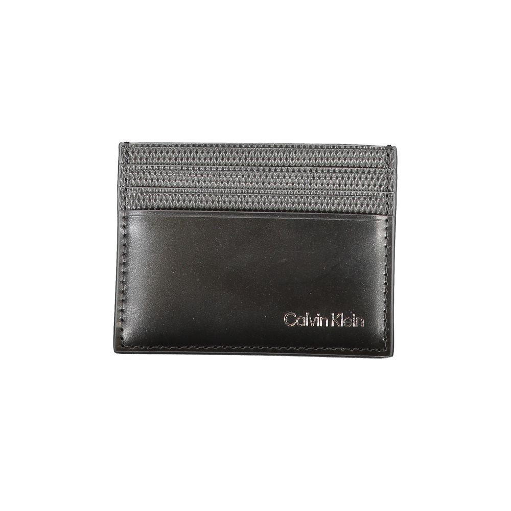 Black Leather Men Card Holder