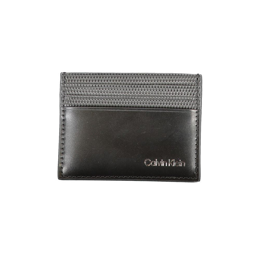 Black Leather Men Card Holder