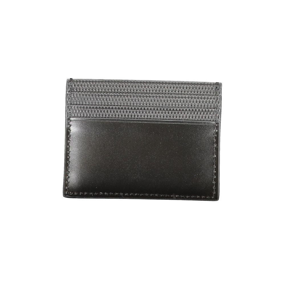 Black Leather Men Card Holder