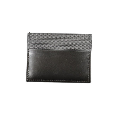 Black Leather Men Card Holder