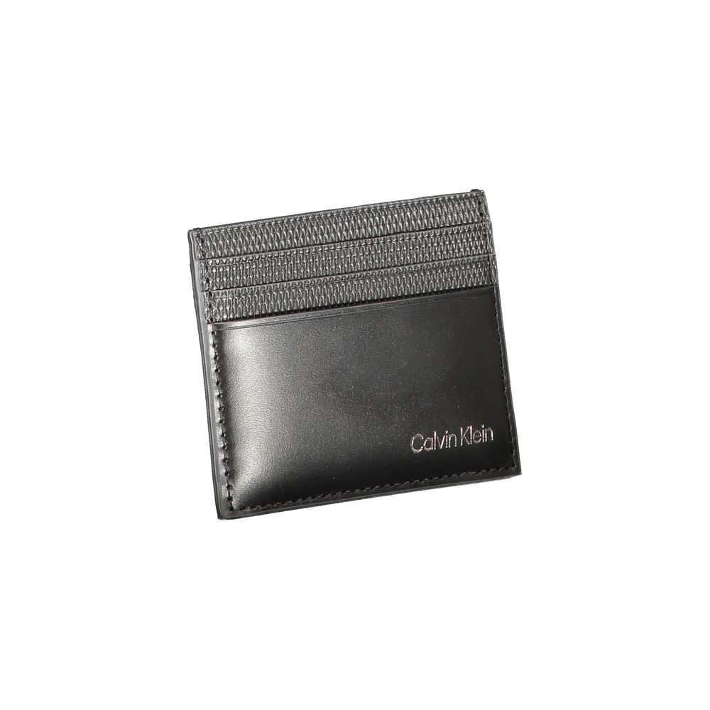 Black Leather Men Card Holder