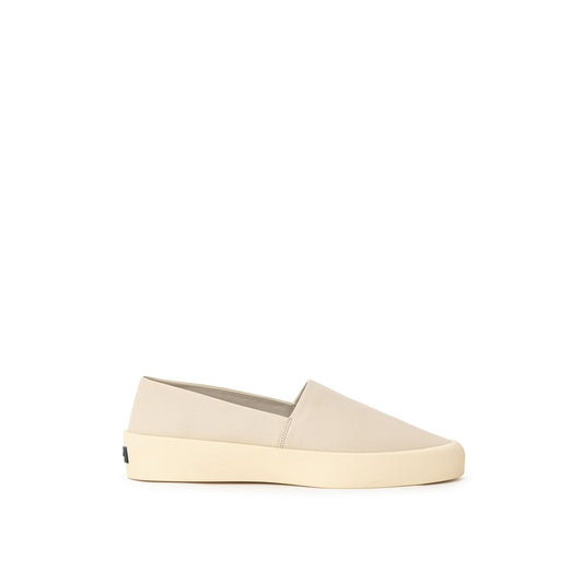 Beige Leather Slip-On Loafer