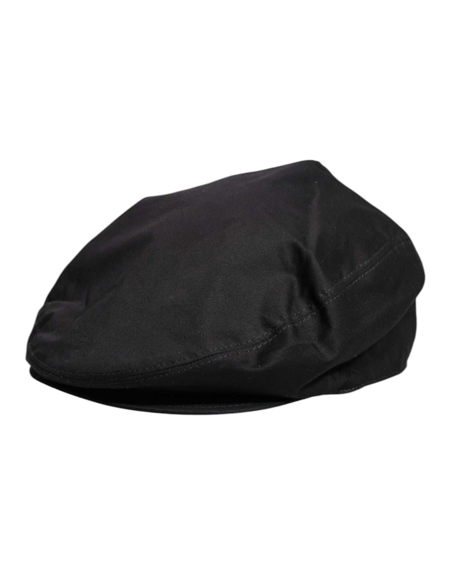 Black Cotton Newsboy Capello Cabbie Hat